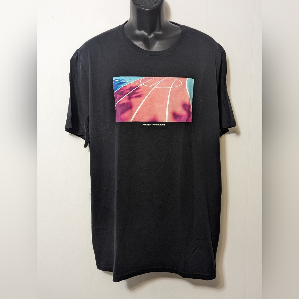 Men's Under Armour Run Photoreal Heat Gear Split Hem TShirts Size 2XL